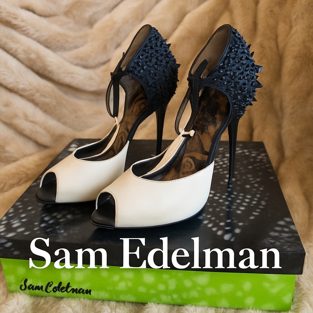 Sam Edelman Black and White Women's Heels